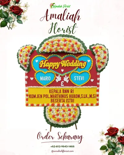 Karangan Papan Bunga Pernikahan di Lubuk Baru